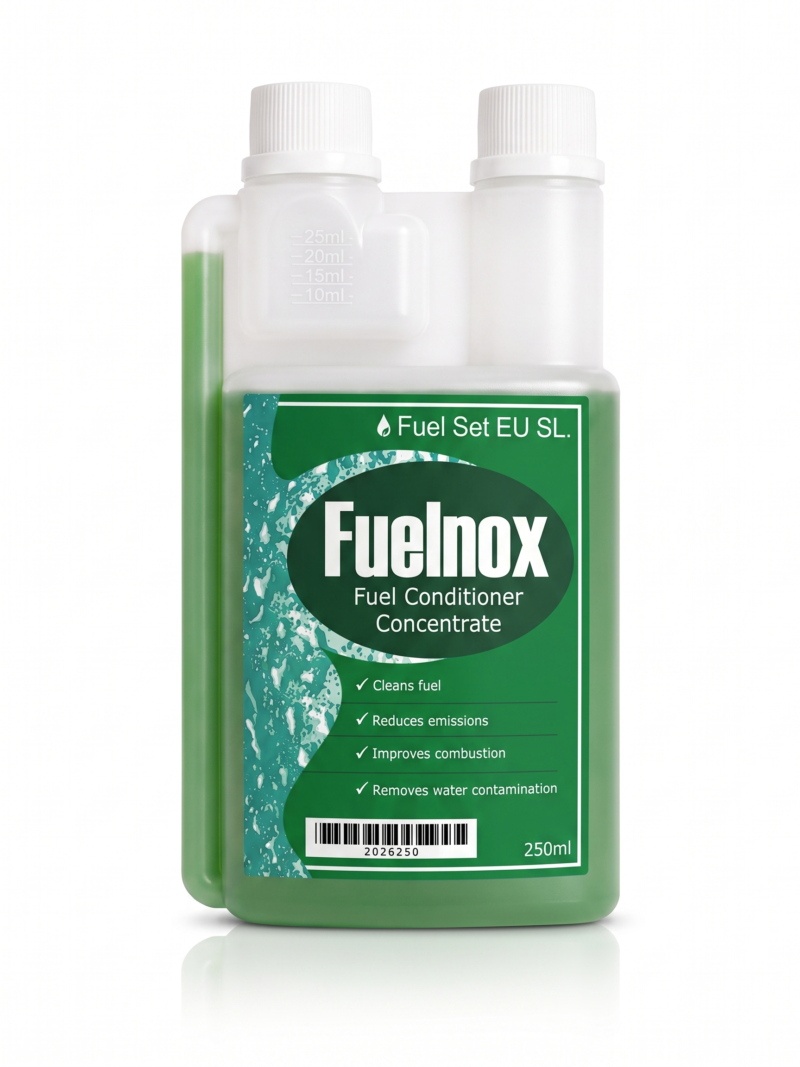 Fuelnox 250 ml fuel conditioner concentrate from Fuel Set EU, treats 1,000 litres of petrol, diesel or two-stroke fuel