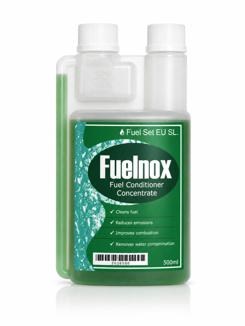 Fuelnox 500 ml fuel conditioner concentrate from Fuel Set EU, treats 2,000 litres of diesel, petrol or two-stroke fuel
