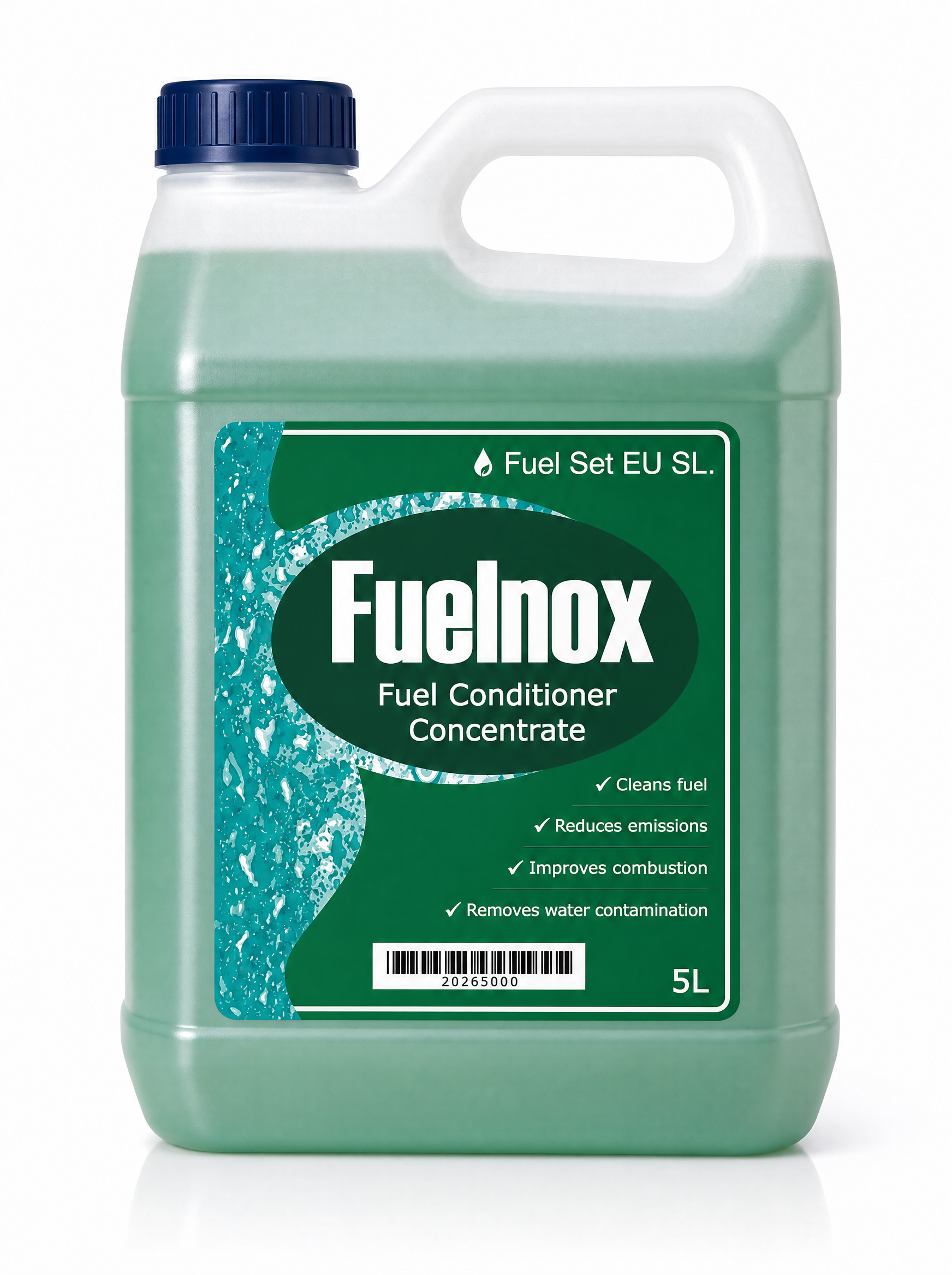 Fuelnox 5 litre fuel conditioner concentrate Fuelnox 5 litre fuel conditioner concentrate from Fuel Set EU, 500 capfuls, treats 20,000 litres of diesel, petrol or two-stroke fuel
